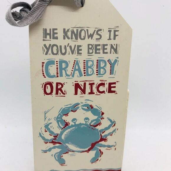 Christmas Wine Tag Motivational Sign He Knows - Picture 2 of 10